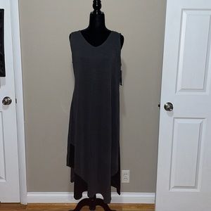 Eileen Fisher 100% Organic Cotton Gray Midi Dress - NWT